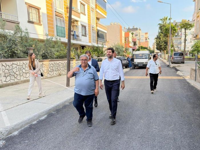 Tarsus�ta yol yenileme �al��malar� h�z kesmiyor