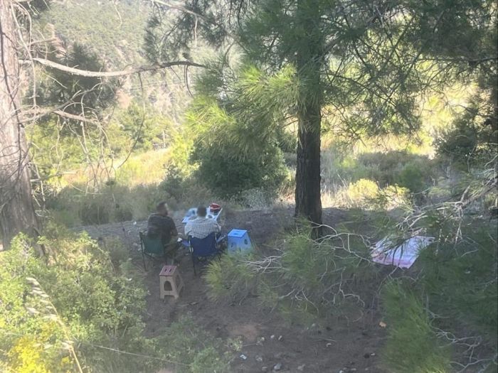 Ormanda piknik yapan 4 ahsa yasal ilem yapld