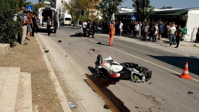 Mersin'de patpat motosikletle arpt: 1 l, 1 yaral