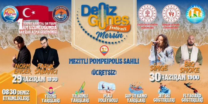 Mersin'de Deniz ve Gne Festivali dzenleniyor